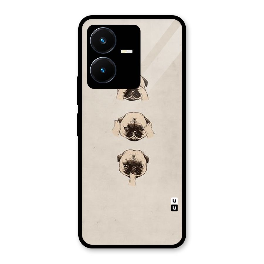 Doggo Moods Glass Back Case for Vivo Y22s