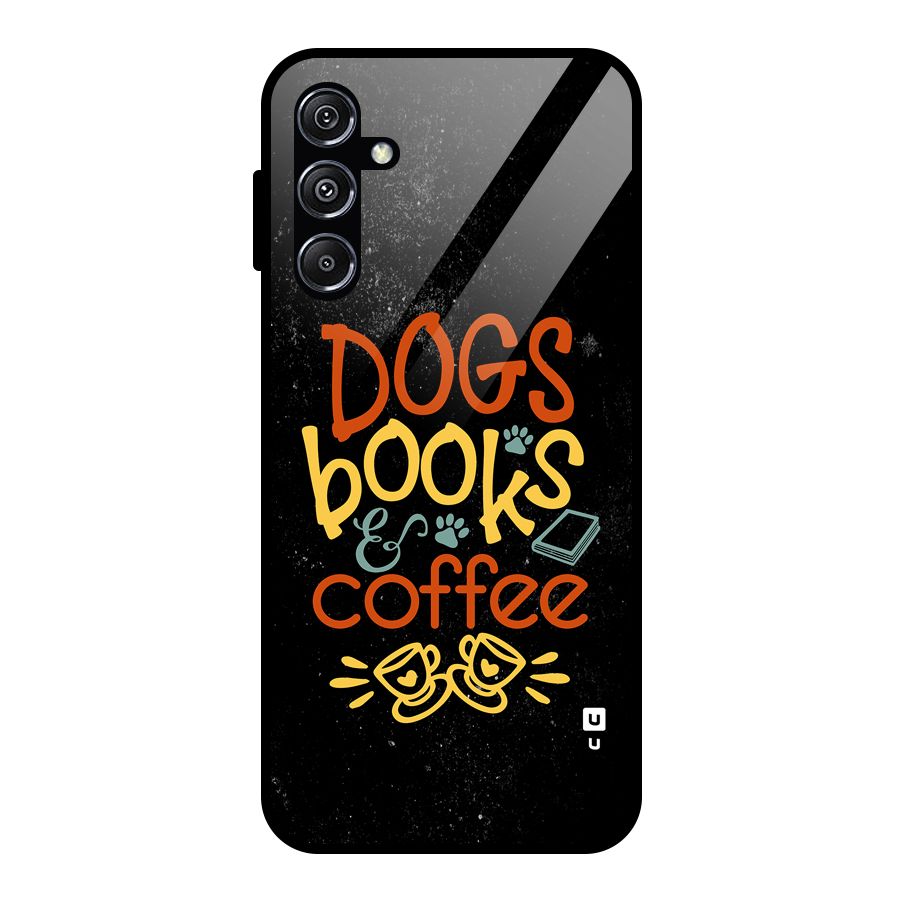 Dogs Books Coffee Glass Back Case for Galaxy M34 5G