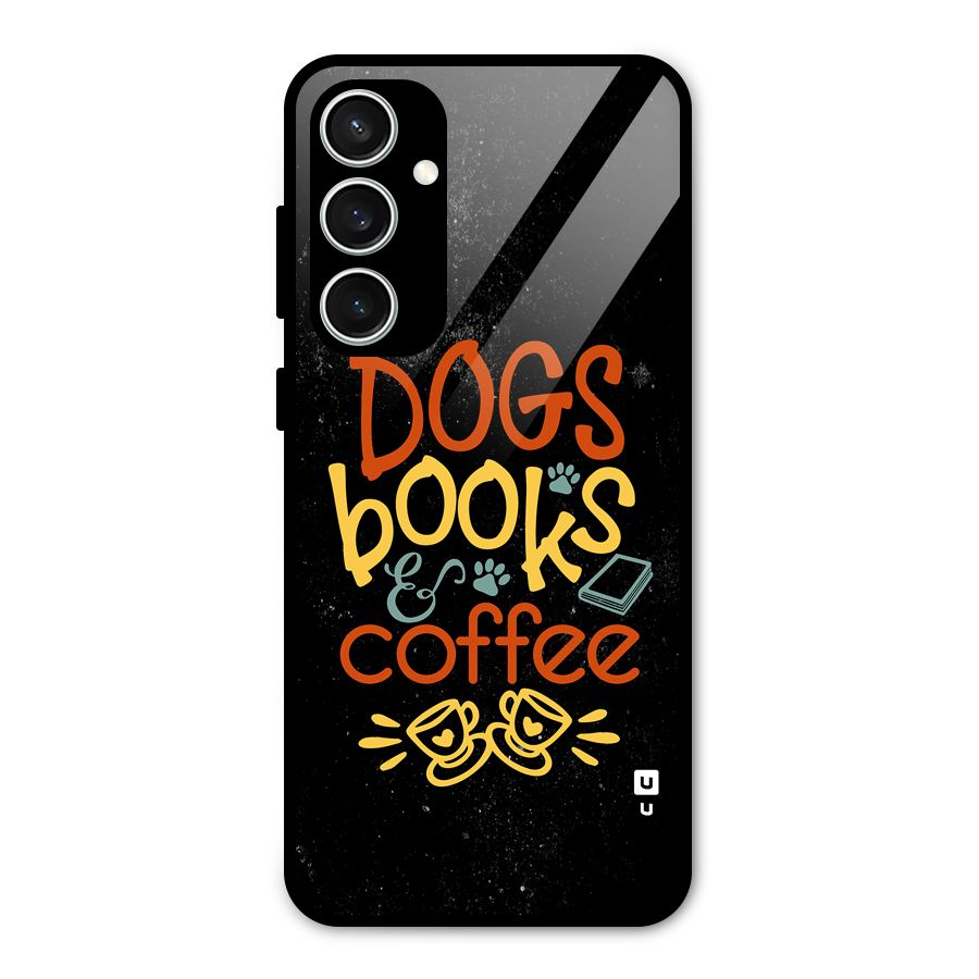 Dogs Books Coffee Glass Back Case for Galaxy S23 FE