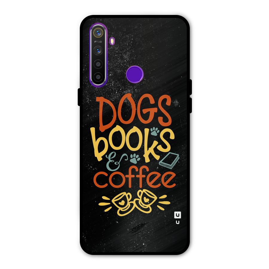 Dogs Books Coffee Glass Back Case for Realme 5s