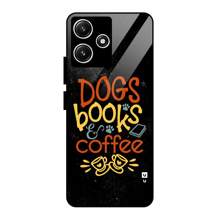 Dogs Books Coffee Glass Back Case for Redmi 12 5G