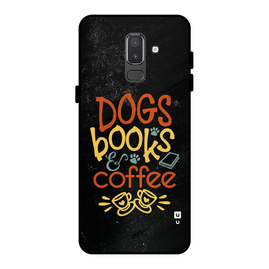 Dogs Books Coffee Metal Back Case for Galaxy On8 (2018)