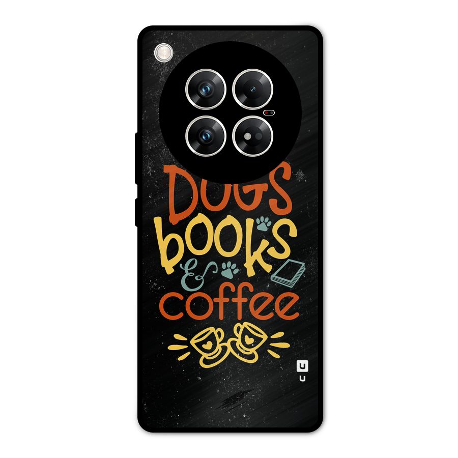 Dogs Books Coffee Metal Back Case for Infinix Zero 40 5G