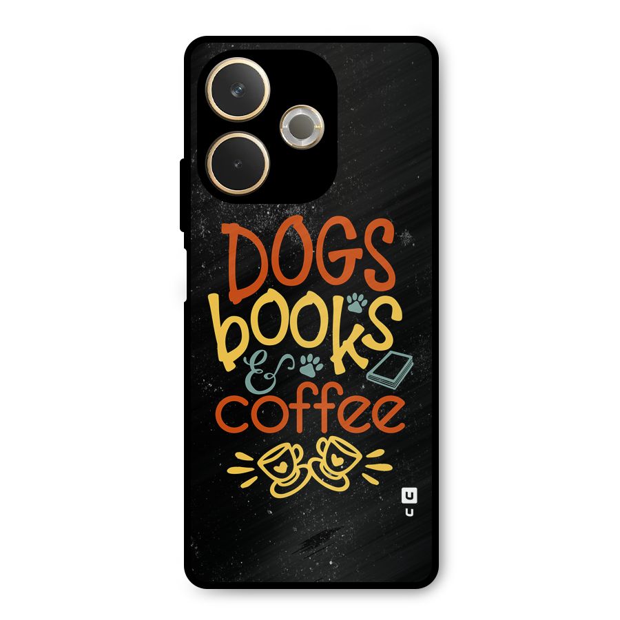 Dogs Books Coffee Metal Back Case for Oppo A5 Pro