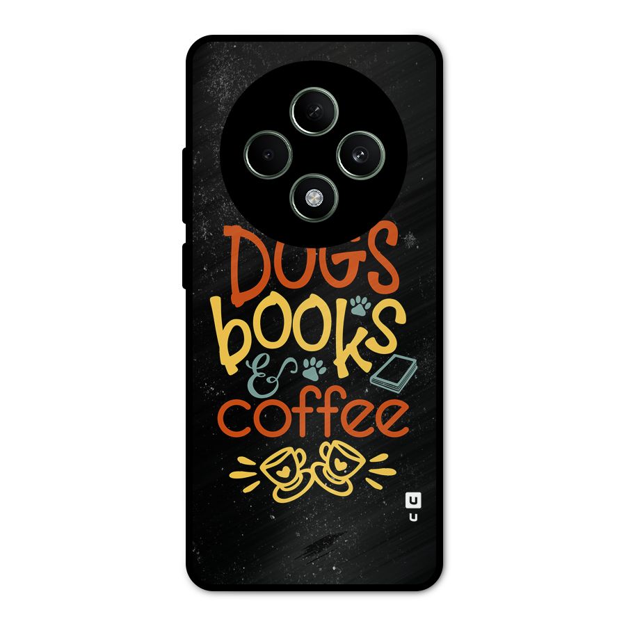 Dogs Books Coffee Metal Back Case for Oppo F27