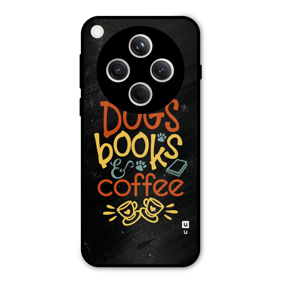 Dogs Books Coffee Metal Back Case for Oppo Find X8
