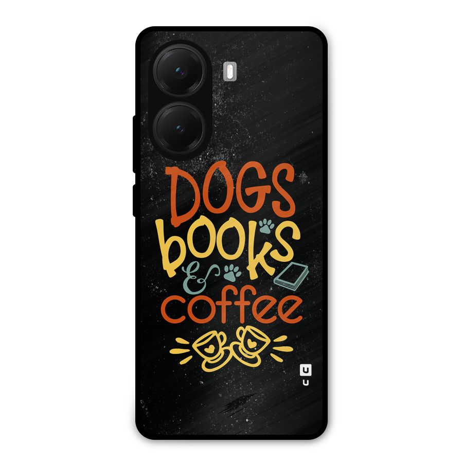 Dogs Books Coffee Metal Back Case for Poco X7 Pro