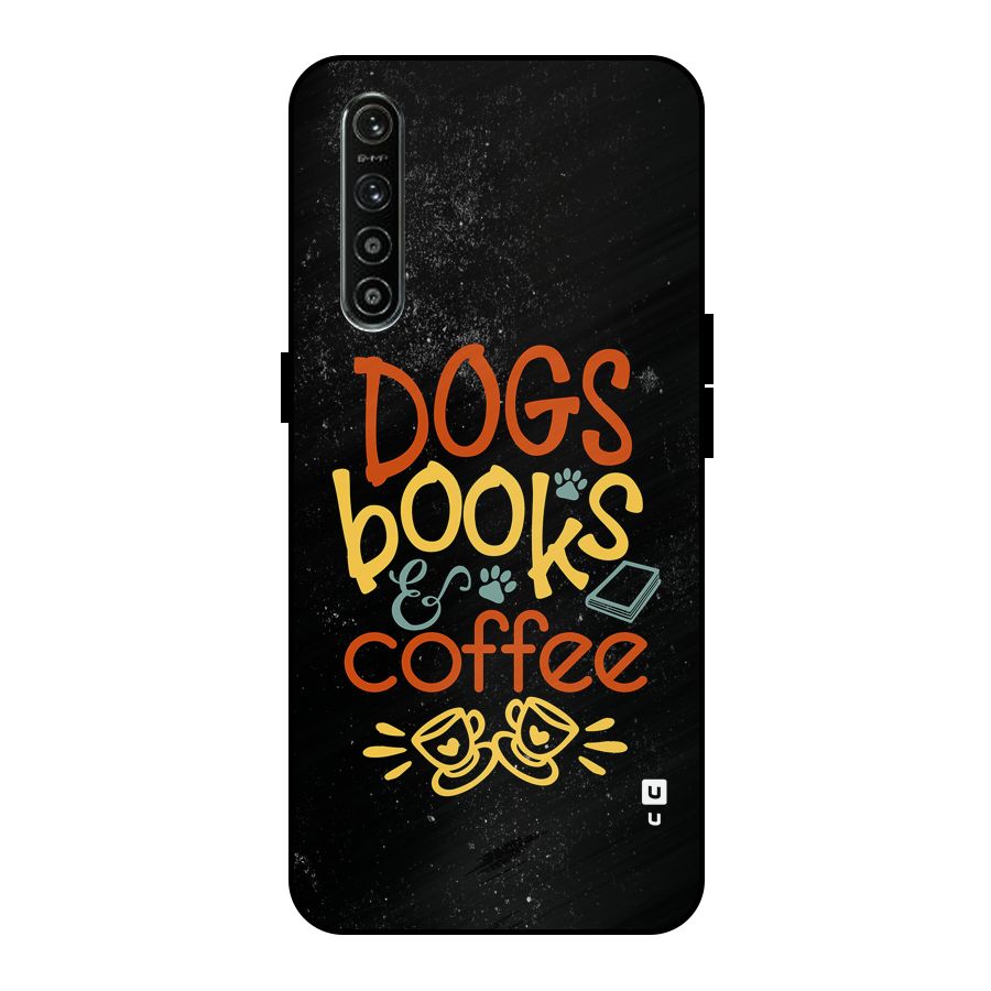 Dogs Books Coffee Metal Back Case for Realme XT