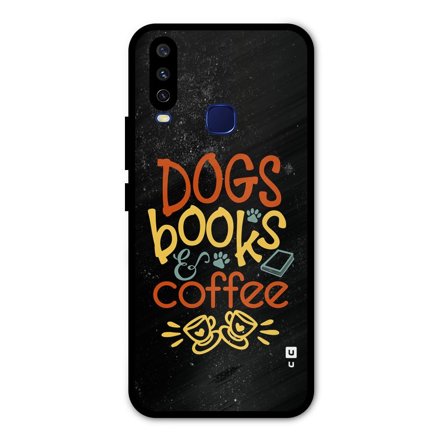Dogs Books Coffee Metal Back Case for Vivo V17