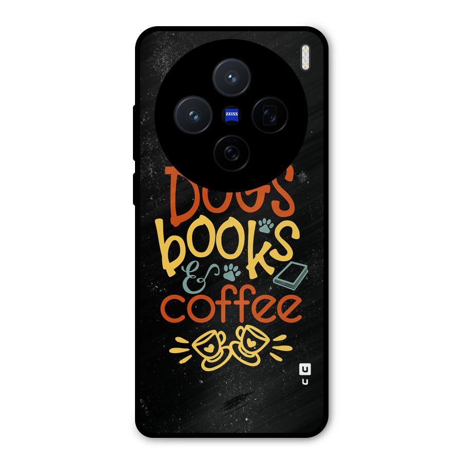 Dogs Books Coffee Metal Back Case for Vivo X200