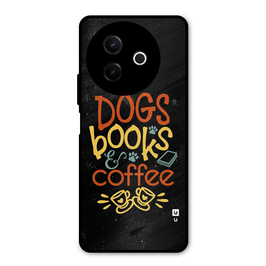 Dogs Books Coffee Metal Back Case for Vivo Y39