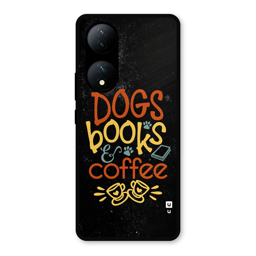 Dogs Books Coffee Metal Back Case for iQOO Z7