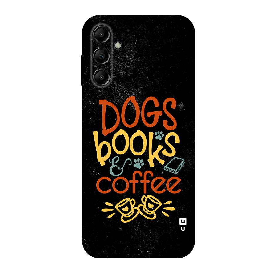 Dogs Books Coffee Original Polycarbonate Back Case for Galaxy A14 5G