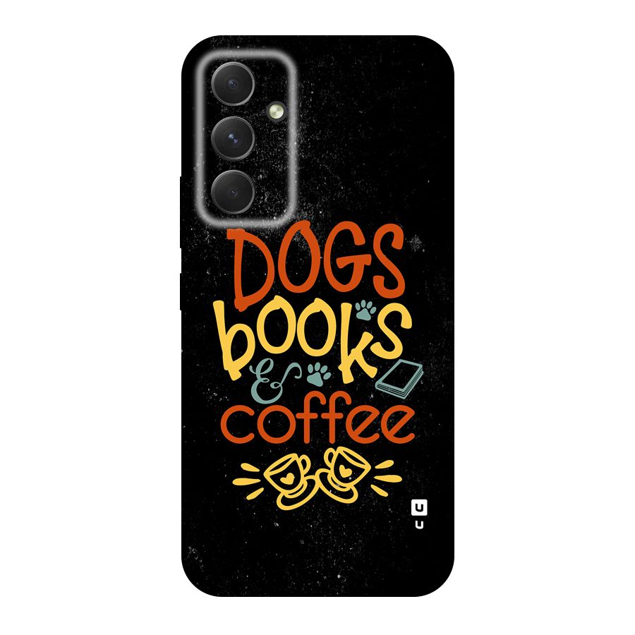 Dogs Books Coffee Original Polycarbonate Back Case for Galaxy A54