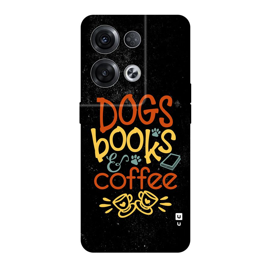 Dogs Books Coffee Original Polycarbonate Back Case for Oppo Reno8 Pro 5G