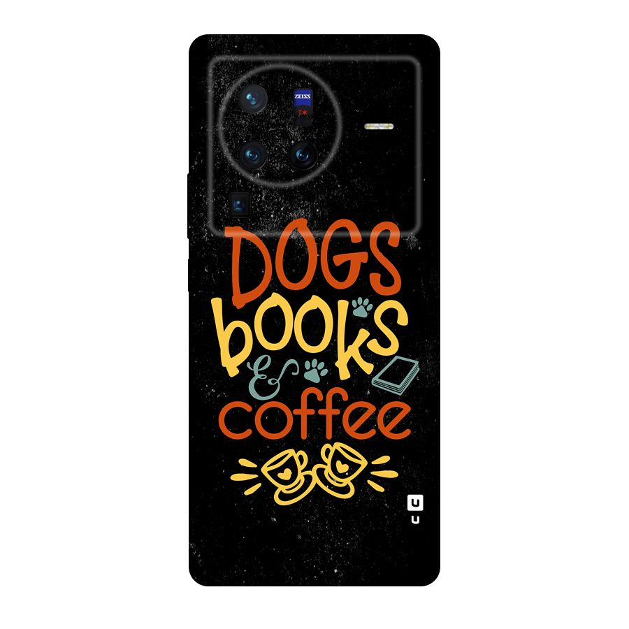 Dogs Books Coffee Original Polycarbonate Back Case for Vivo X80