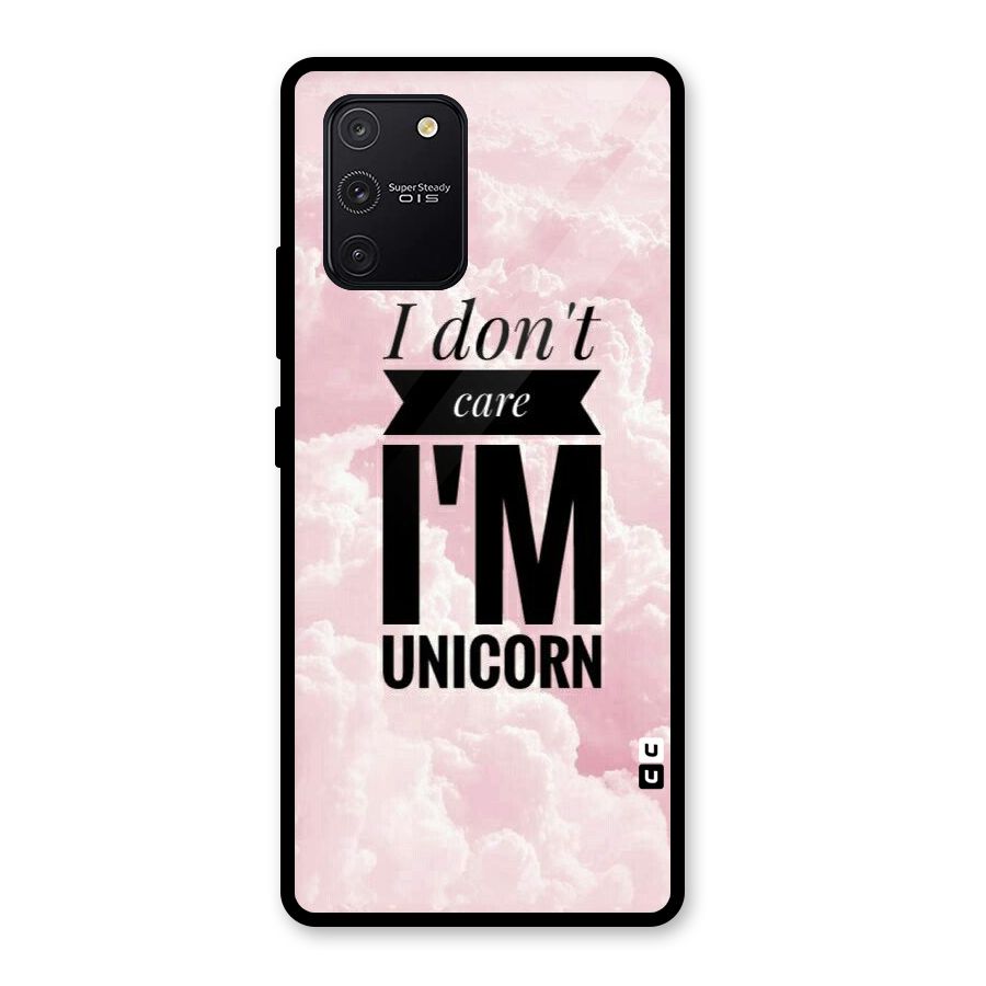 Dont Care Unicorn Glass Back Case for Galaxy S10 Lite