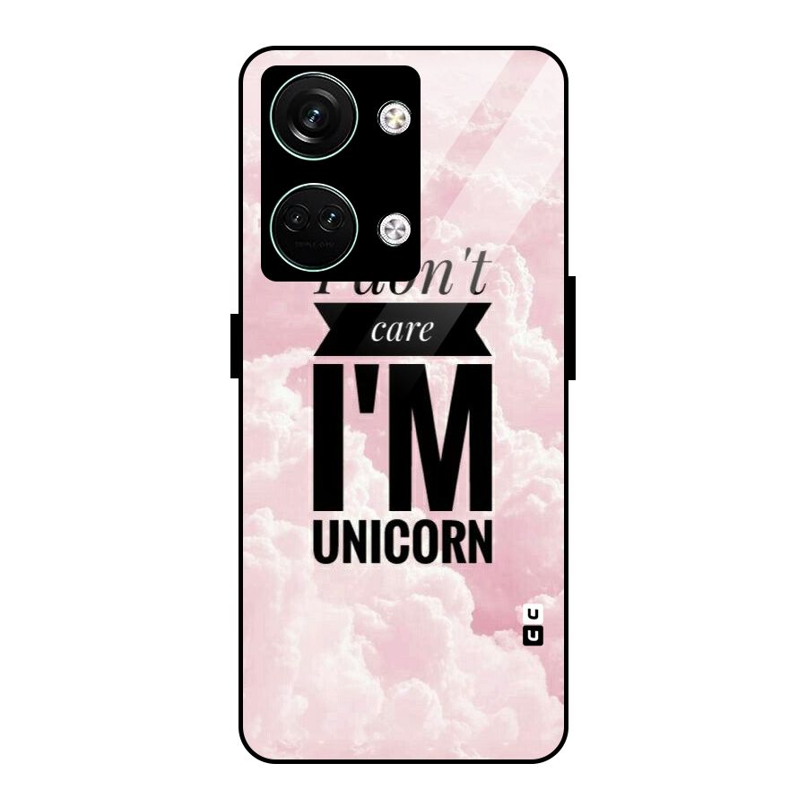 Dont Care Unicorn Glass Back Case for Oneplus Nord 3