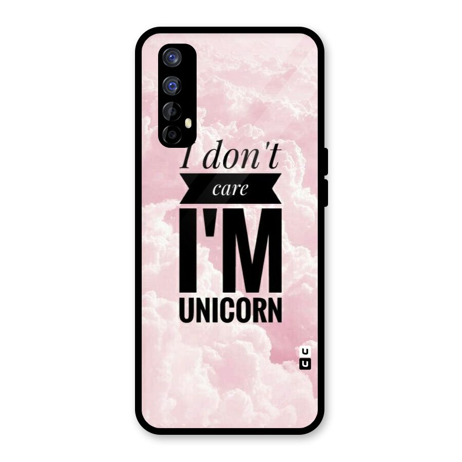 Dont Care Unicorn Glass Back Case for Realme 7