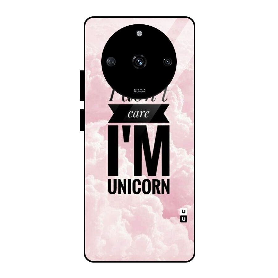 Dont Care Unicorn Glass Back Case for Realme Narzo 60 5G