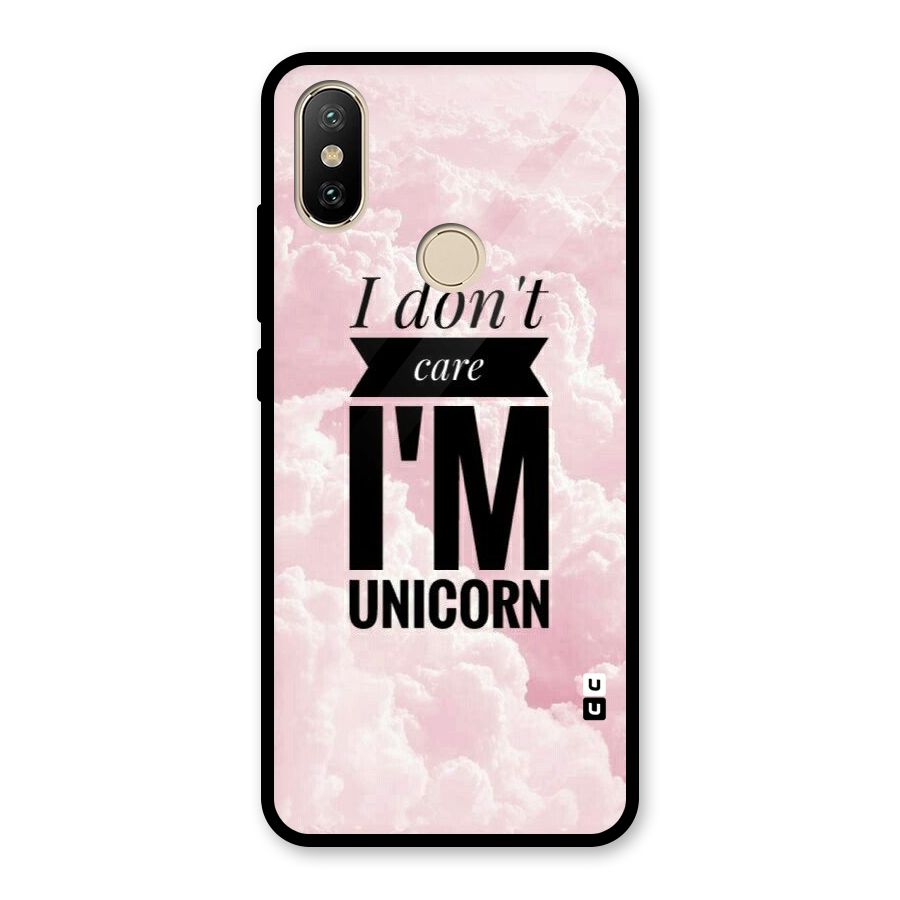 Dont Care Unicorn Glass Back Case for Redmi A2