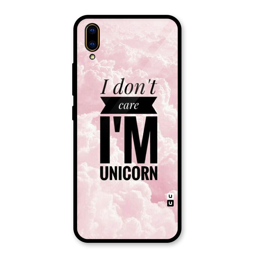 Dont Care Unicorn Glass Back Case for Vivo V11 Pro