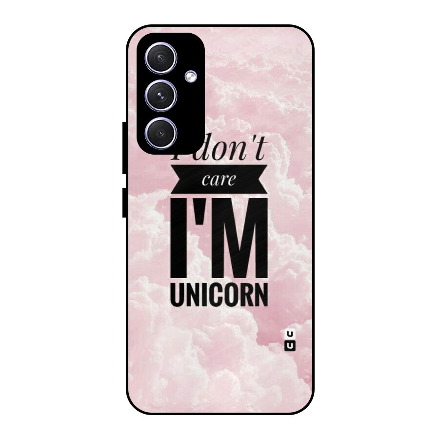 Dont Care Unicorn Metal Back Case for Galaxy A54