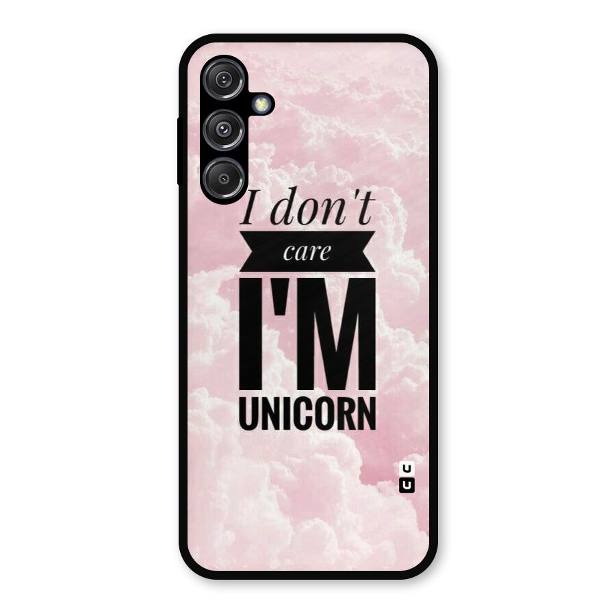 Dont Care Unicorn Metal Back Case for Galaxy M34 5G