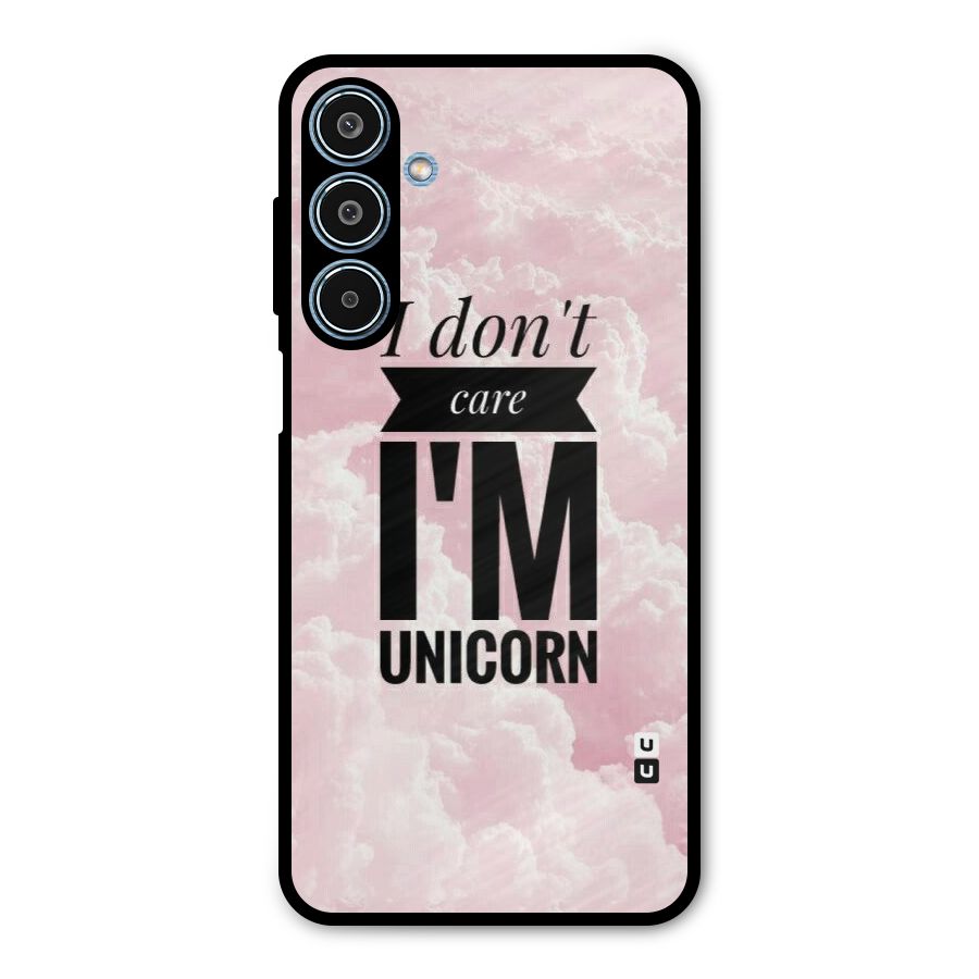 Dont Care Unicorn Metal Back Case for Galaxy M35