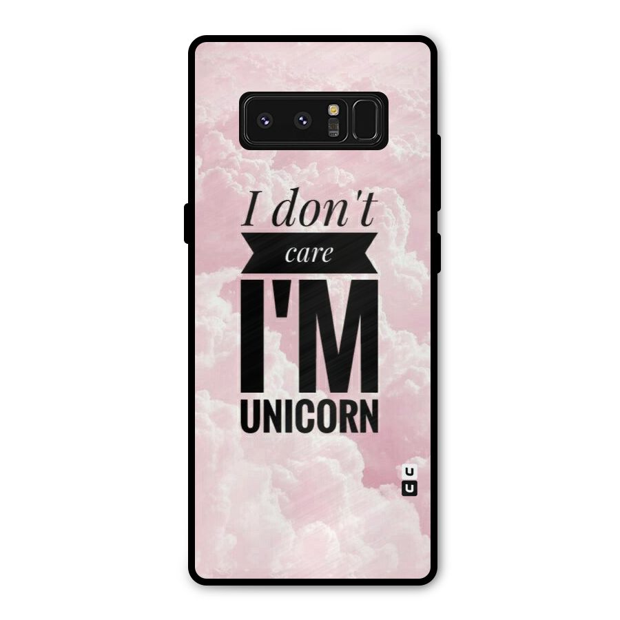 Dont Care Unicorn Metal Back Case for Galaxy Note 8