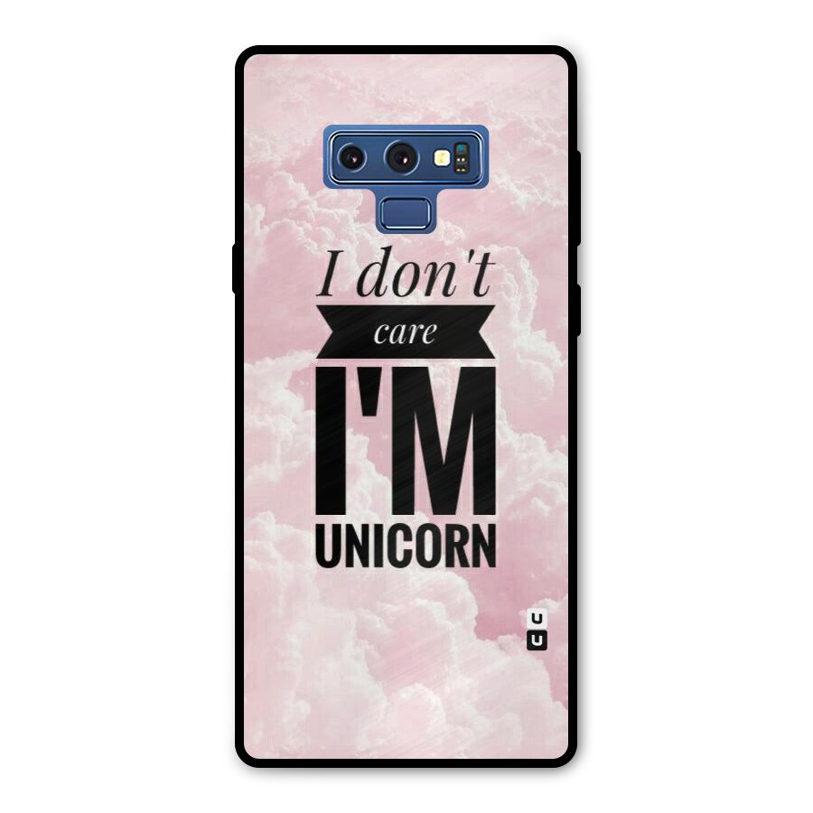 Dont Care Unicorn Metal Back Case for Galaxy Note 9