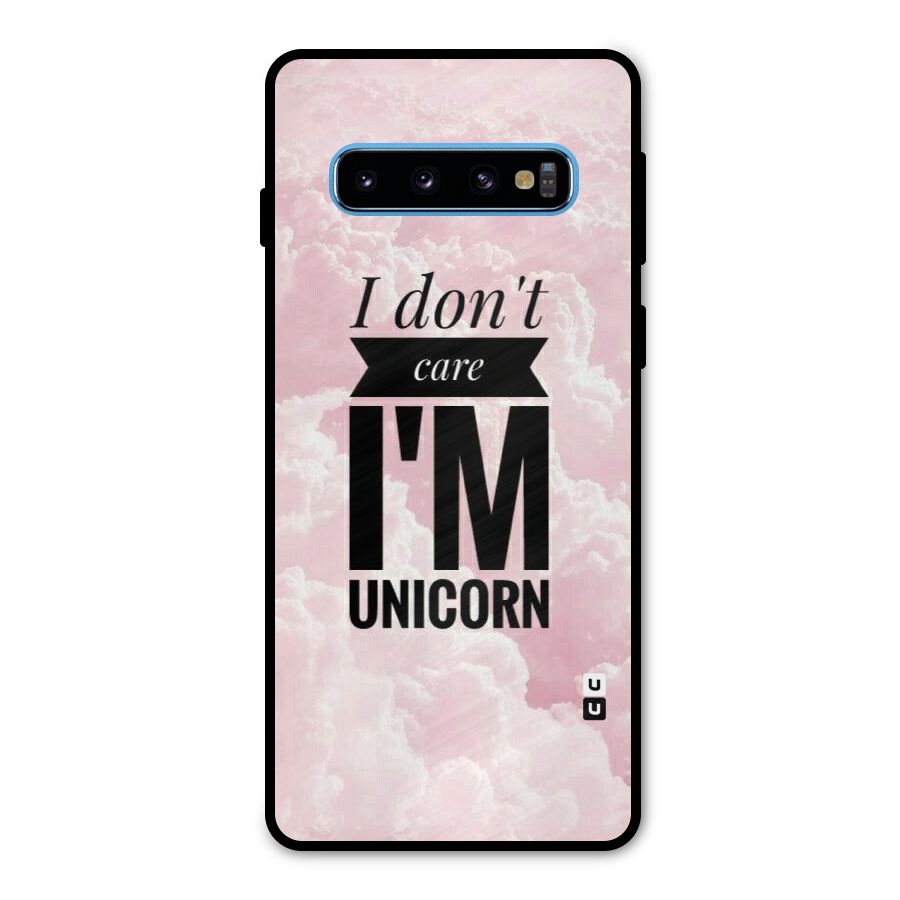 Dont Care Unicorn Metal Back Case for Galaxy S10