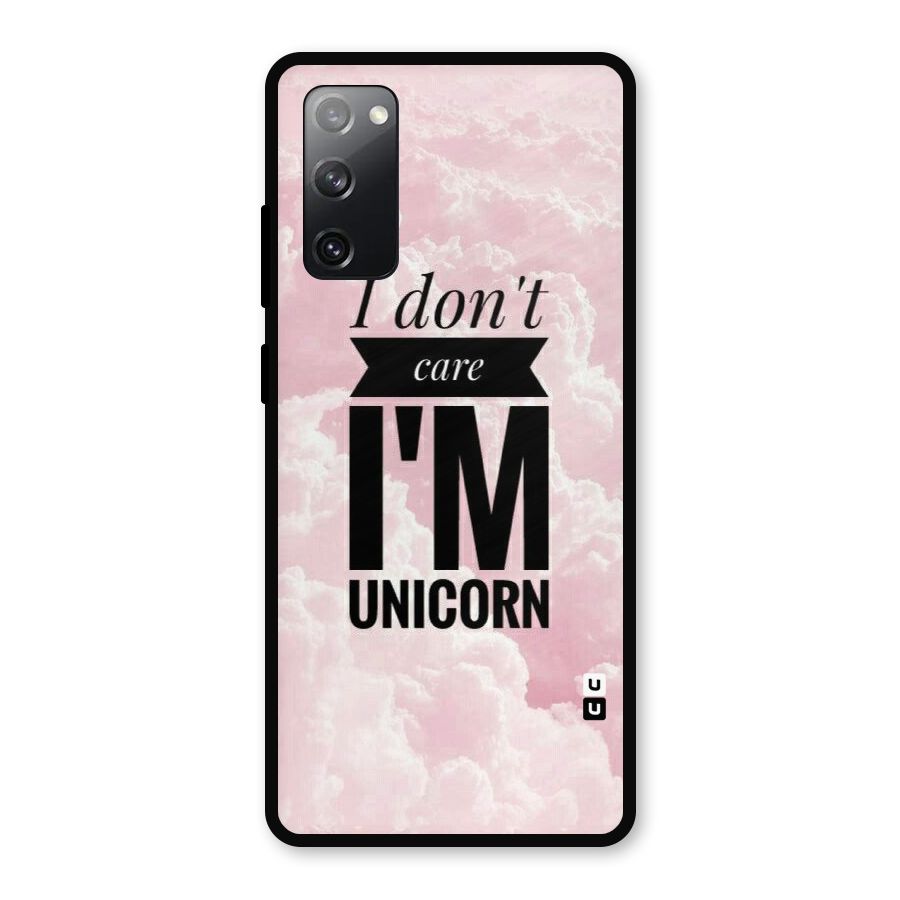 Dont Care Unicorn Metal Back Case for Galaxy S20 FE