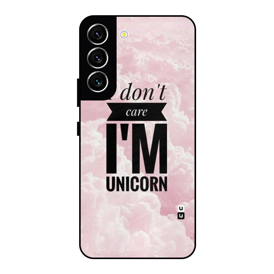 Dont Care Unicorn Metal Back Case for Galaxy S22 5G