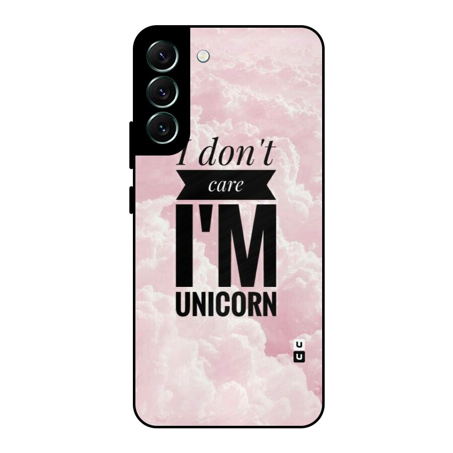 Dont Care Unicorn Metal Back Case for Galaxy S22 Plus 5G