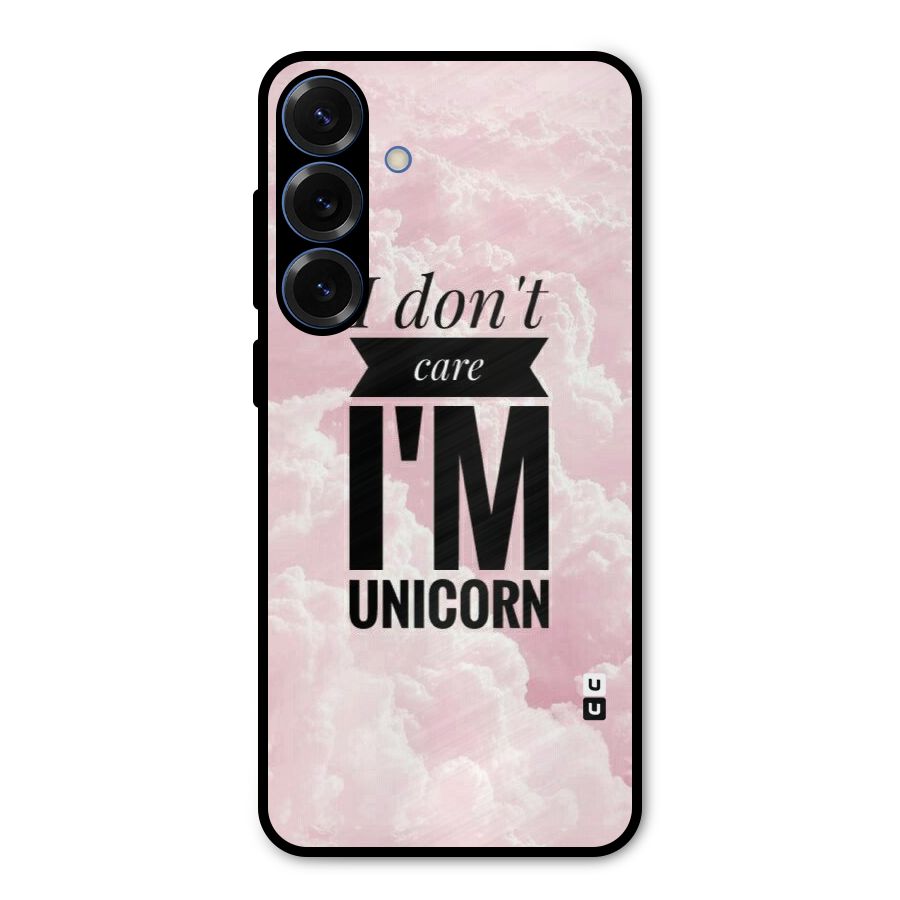 Dont Care Unicorn Metal Back Case for Galaxy S25 Plus