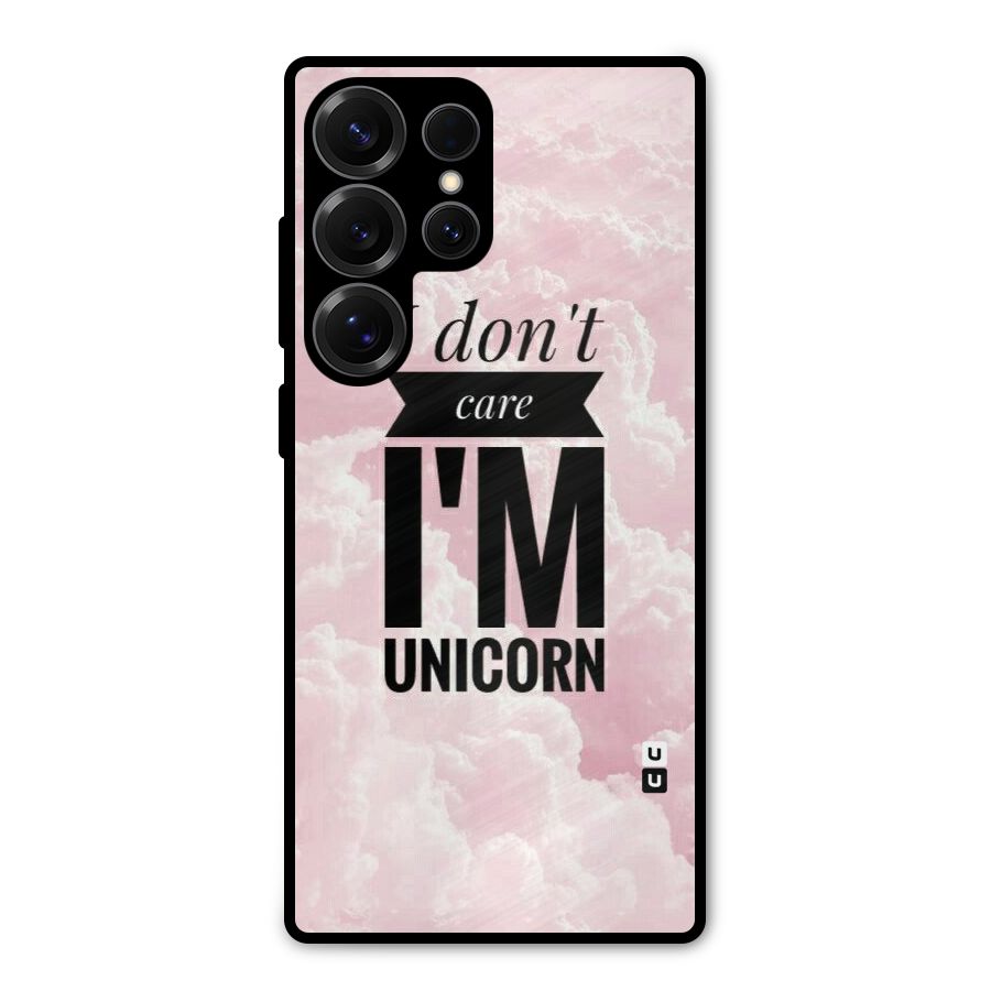Dont Care Unicorn Metal Back Case for Galaxy S25 Ultra