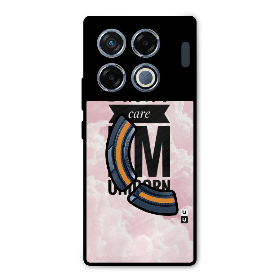 Dont Care Unicorn Metal Back Case for Infinix GT 20 Pro