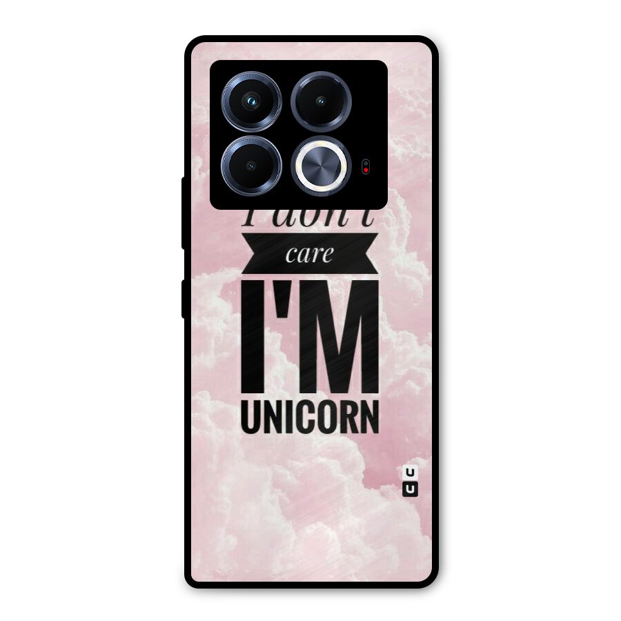 Dont Care Unicorn Metal Back Case for Infinix Note 40 5G