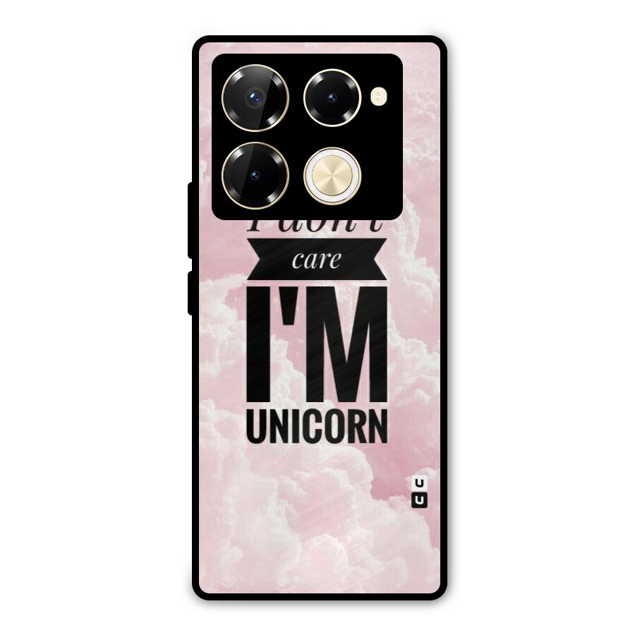 Dont Care Unicorn Metal Back Case for Infinix Note 40 Pro
