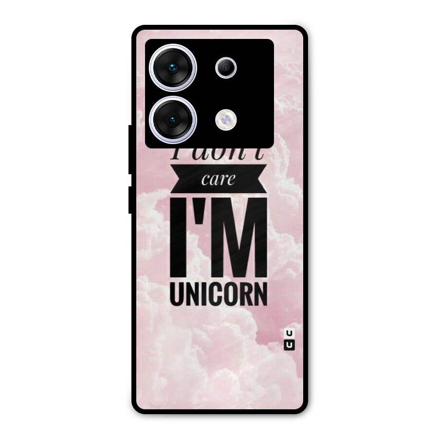 Dont Care Unicorn Metal Back Case for Infinix Zero 30 5G
