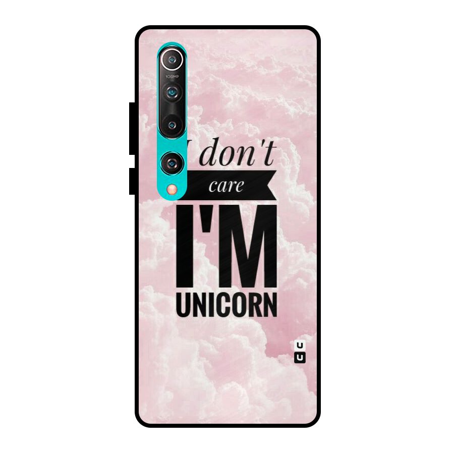 Dont Care Unicorn Metal Back Case for Mi 10