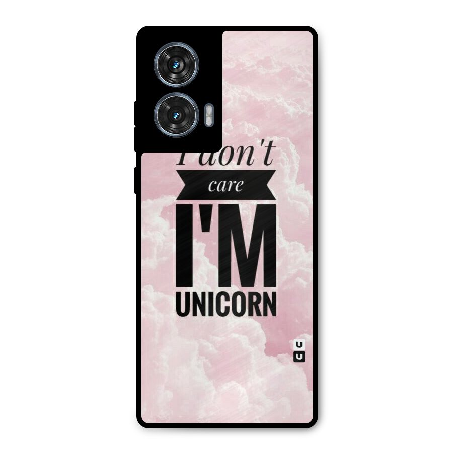Dont Care Unicorn Metal Back Case for Motorola Edge 50 Fusion