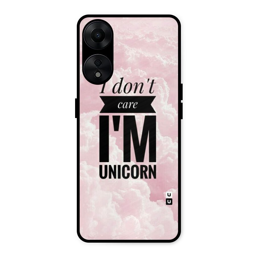 Dont Care Unicorn Metal Back Case for Oppo A78 5G