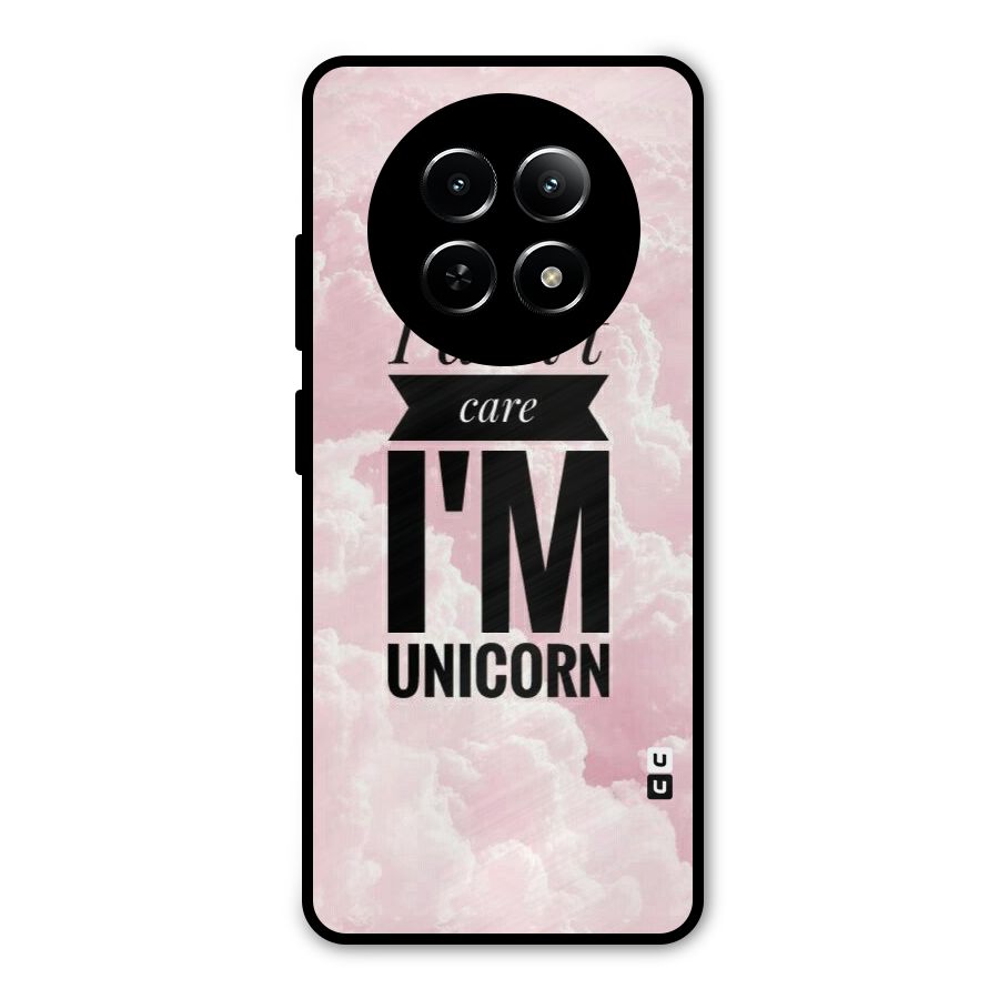 Dont Care Unicorn Metal Back Case for Realme 12 5G