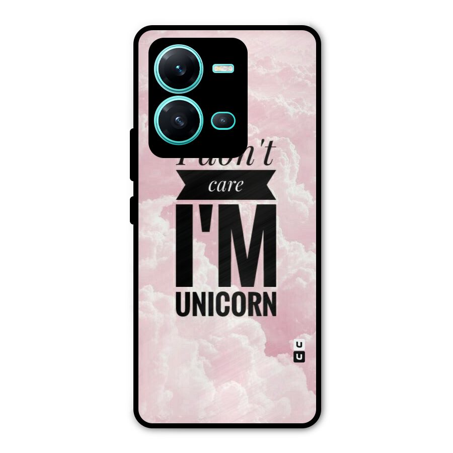 Dont Care Unicorn Metal Back Case for Vivo V25