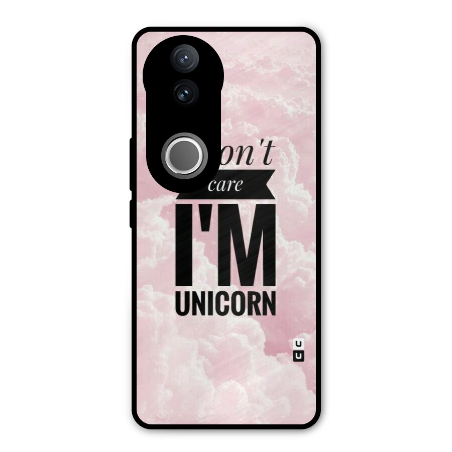 Dont Care Unicorn Metal Back Case for Vivo V50e