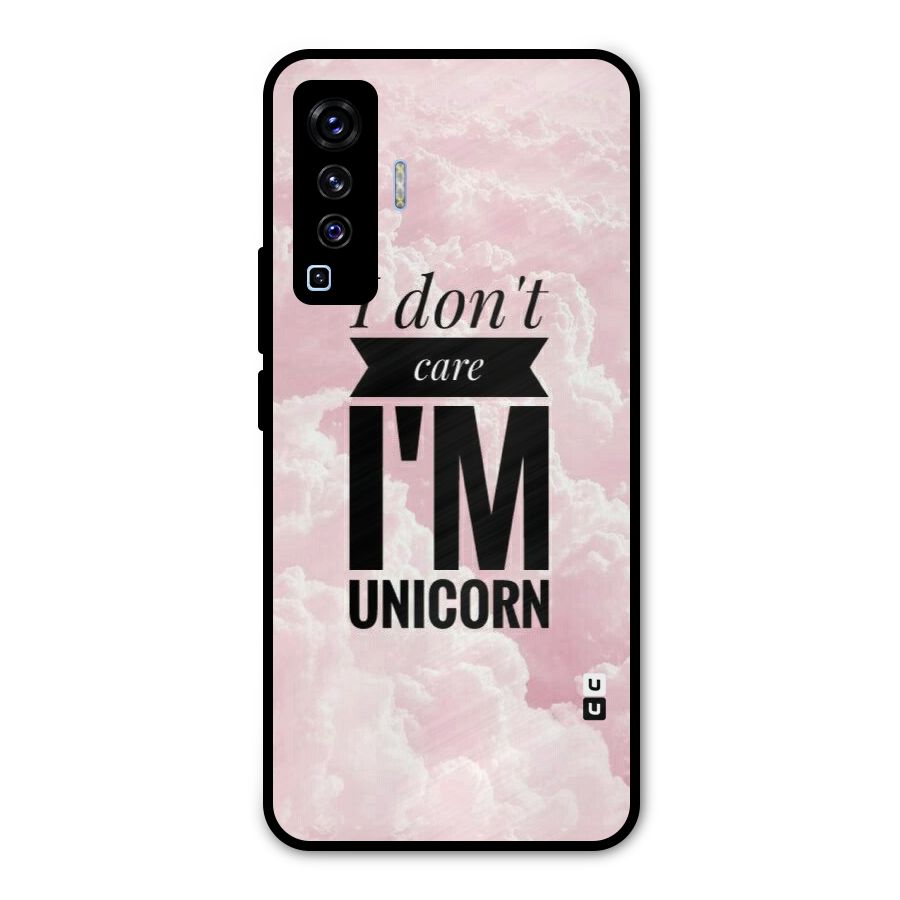 Dont Care Unicorn Metal Back Case for Vivo X50