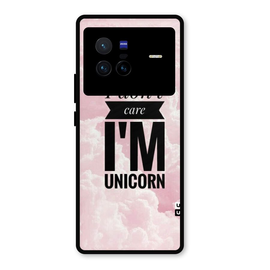 Dont Care Unicorn Metal Back Case for Vivo X80