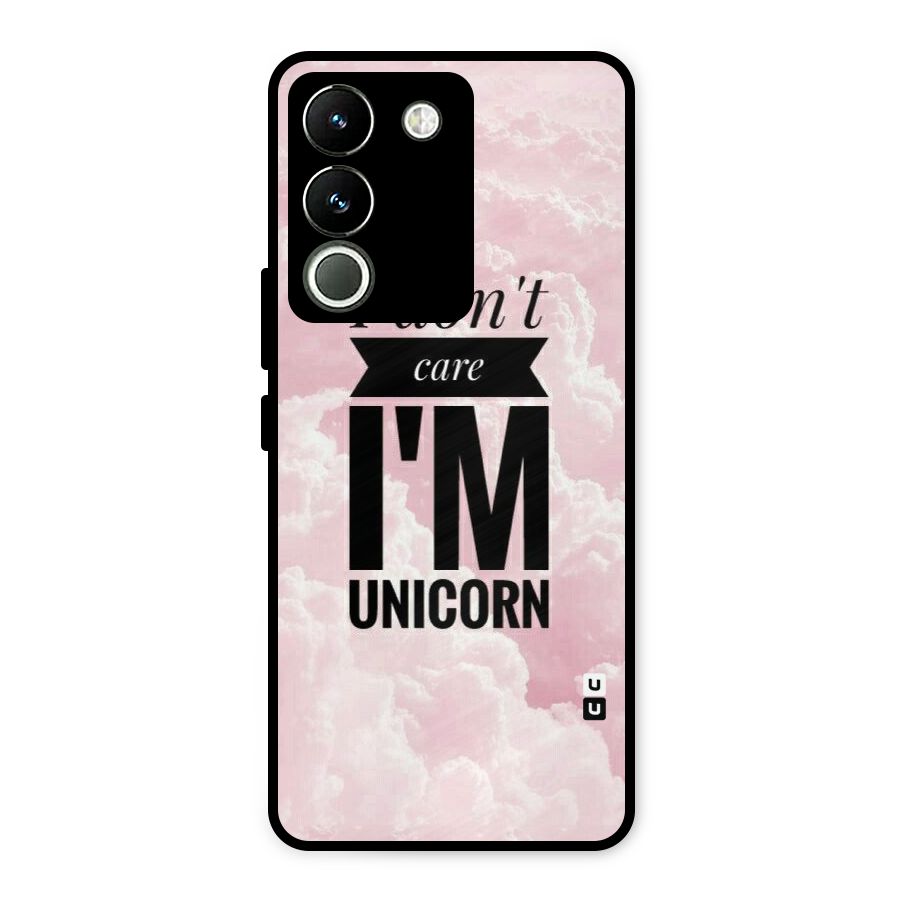 Dont Care Unicorn Metal Back Case for Vivo Y200